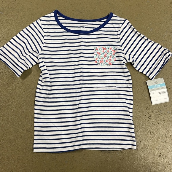 Carter’s Lot of 2 Striped Cotton Shirts Girl’s Size 5 NWT - Picture 2 of 10